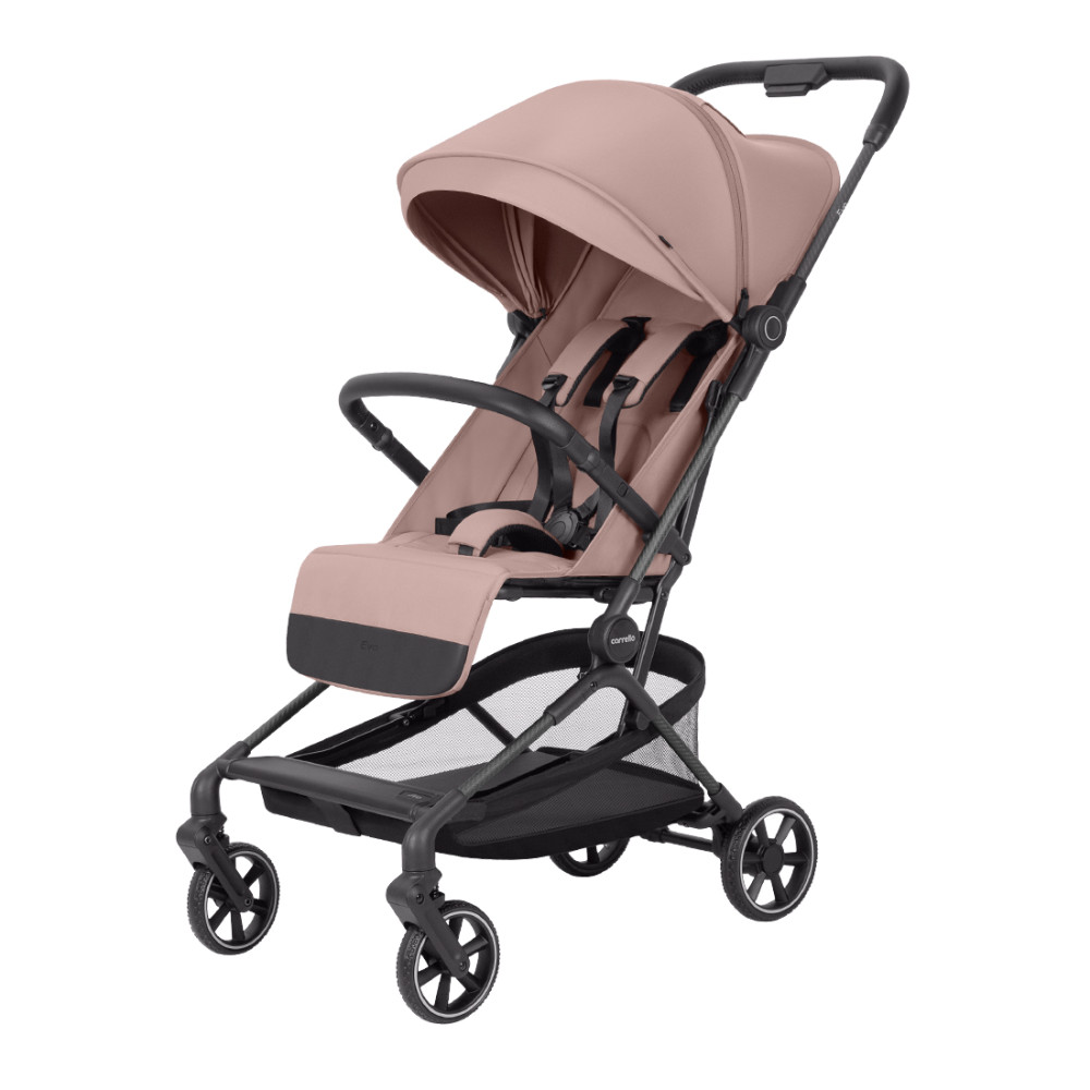 Carrello Evo CRL-5533 - легкий прогулянковий візок, прогулянкова коляска для подорожей, розмір ручної поклажі, карбонова рама • Vibrant Pink
