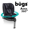 Bugs Aera 360° - детское автокресло i-Size (0 – 12 лет / 40 – 150 см) с функцией поворота 360 по ходу и против направления движения, боковая защита, крепление Isofix • Shadow Grey