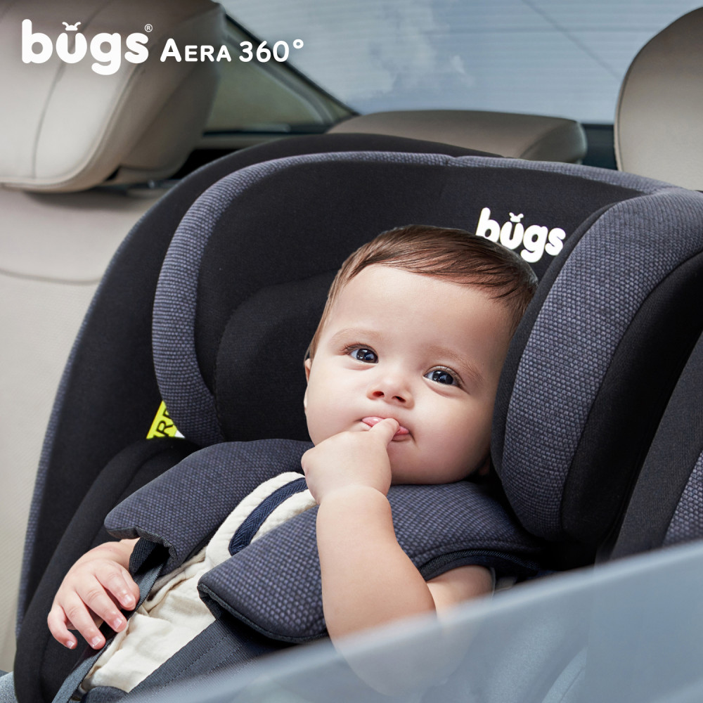 Bugs Aera 360° - детское автокресло i-Size (0 – 12 лет / 40 – 150 см) с функцией поворота 360 по ходу и против направления движения, боковая защита, крепление Isofix • Shadow Grey Bugs Aera 360° - детское автокресло i-Size (0 – 12 лет / 40 – 150 см) с функцией поворота 360 по ходу и против направления движения, боковая защита, крепление Isofix • Shadow Grey