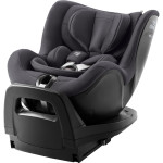 Britax Romer Dualfix PRO - автокресло для новорожденного (от 0 до 4 лет / 40 - 105 см) с функцией поворота на 360 градусов (против и по ходу движения), с креплением ISOFIX • Classic Deep Grey
