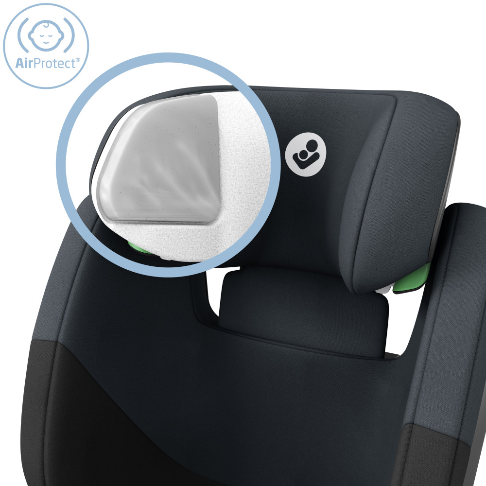 Maxi-Cosi RodiFix S i-Size - автокресло для ребёнка (от 3.5 до 12 лет / 100–150 см), с несколькими положениями наклона, регулируемым размером, технологией боковой защиты G-CELL • Tonal Black