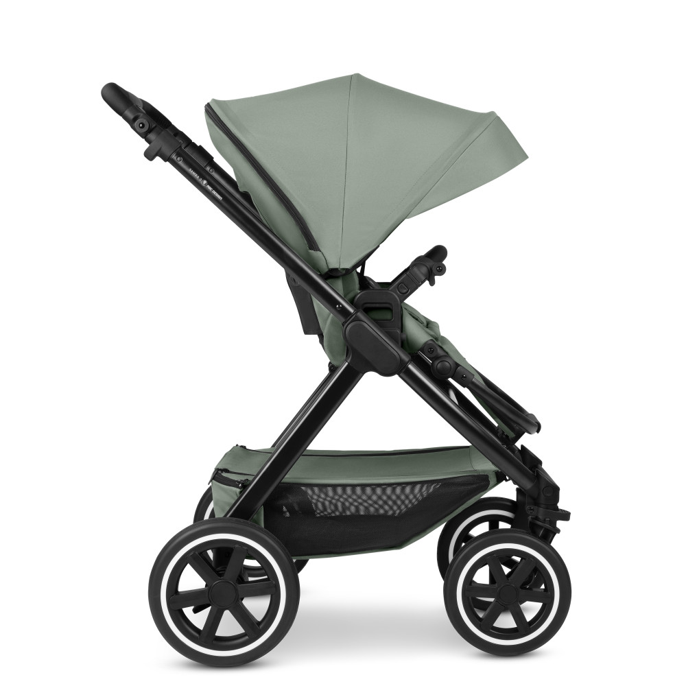 ABC Design Samba 2 - прогулочная коляска для путешествий, система безопасности HappyBelt, удобное складывание FlexiFold, большой корзина • Pine