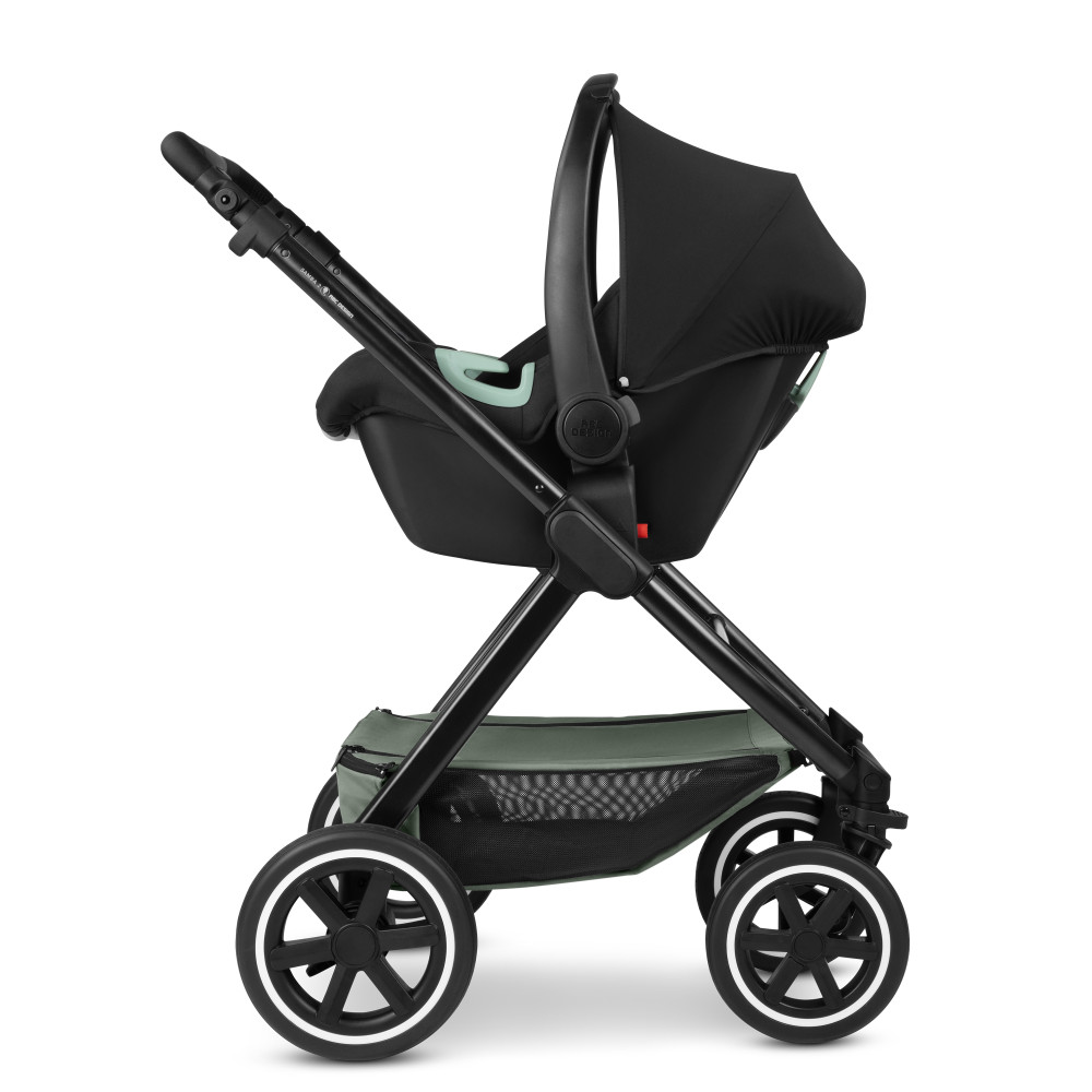 ABC Design Samba 2 - прогулочная коляска для путешествий, система безопасности HappyBelt, удобное складывание FlexiFold, большой корзина • Pine