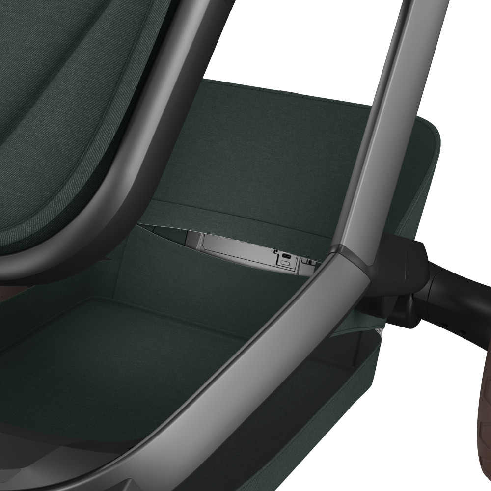 Maxi-Cosi Fame - дитяча прогулянкова коляска для бездоріжжя (система освітлення LED, вбудований павербанк, регульована по висоті люлька) • Twillic Green