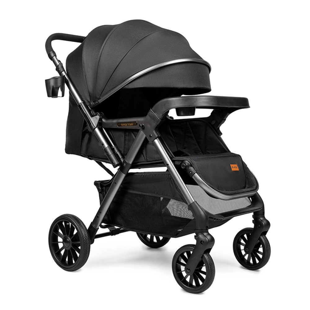 Ninos Maxi 2 - прогулочная коляска для путешествий, легкая и компактная • Black Graphite