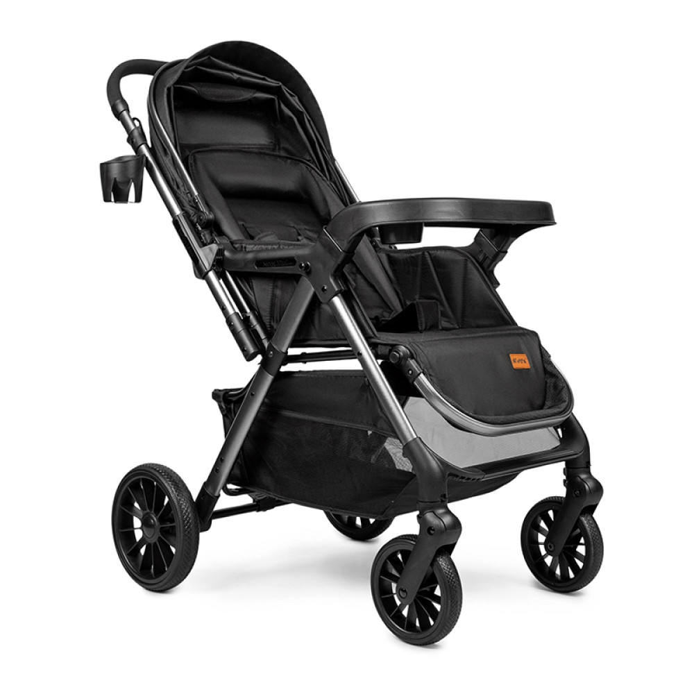 Ninos Maxi 2 - прогулочная коляска для путешествий, легкая и компактная • Black Graphite