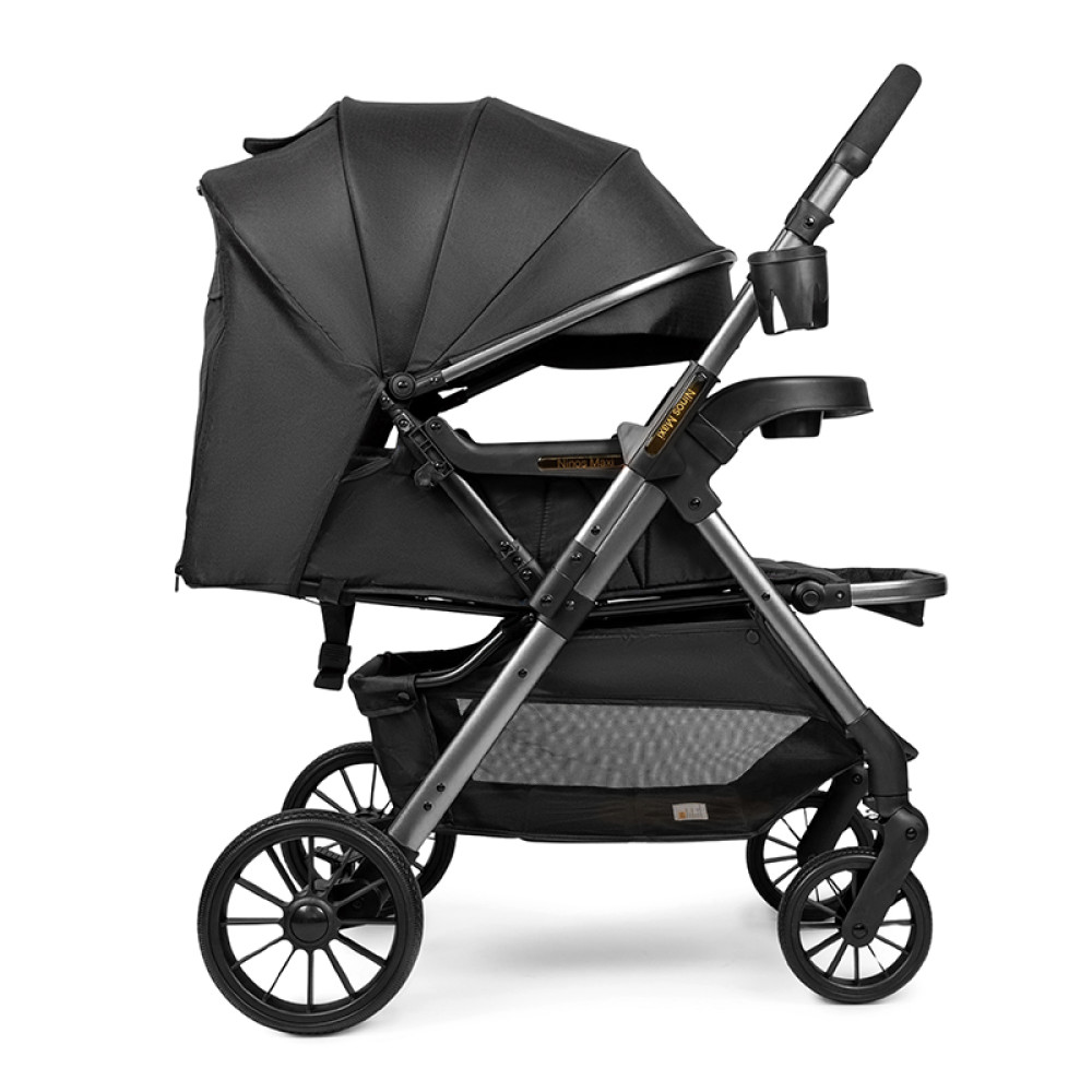Ninos Maxi 2 - прогулочная коляска для путешествий, легкая и компактная • Black Graphite