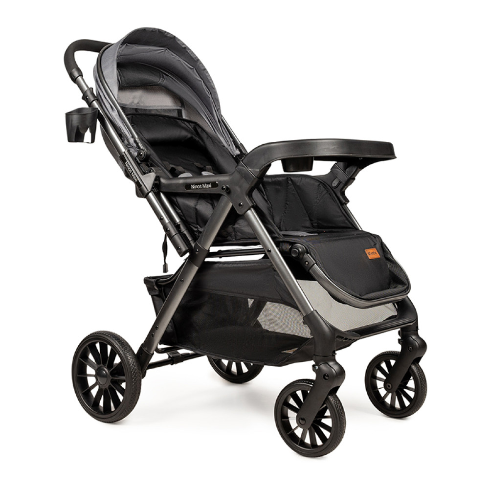 Ninos Maxi 2 - прогулочная коляска для путешествий, легкая и компактная • Grey Graphite