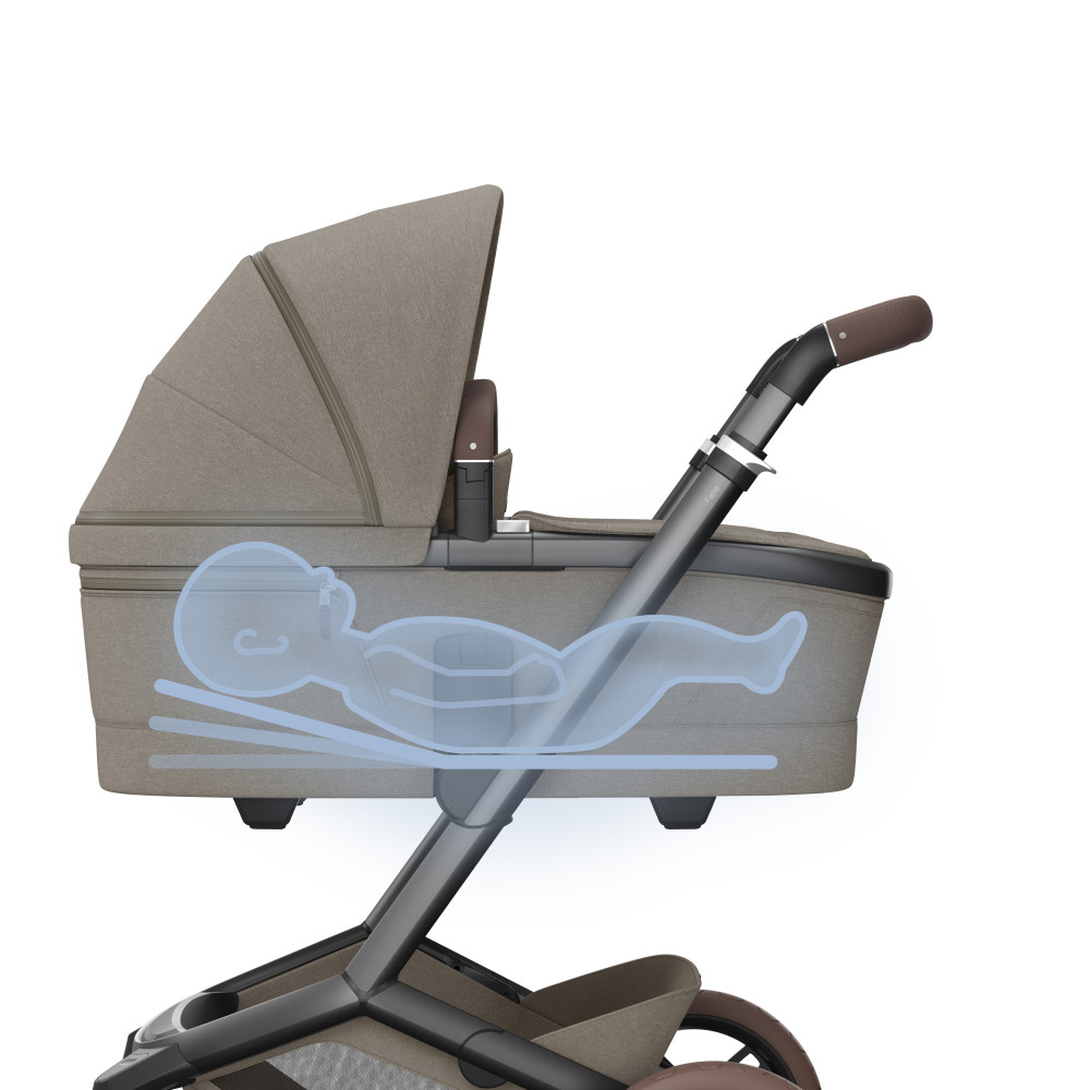 Maxi-Cosi Fame - детская коляска 2в1, коляска для бездорожья (система освещения LED, встроенный павербанк, регулируемая по высоте люлька) • Twillic Truffle