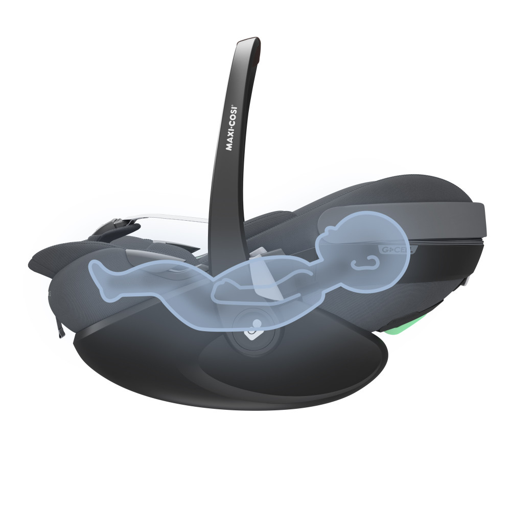 Maxi-Cosi Fame - дитяча коляска 3в1 з автокріслом Maxi-Cosi Pebble 360 Pro² (від 0 до 18 місяців / 40 - 87 см), коляска для бездоріжжя (система освітлення LED, вбудований павербанк, регульована по висоті люлька) • Twillic Graphite