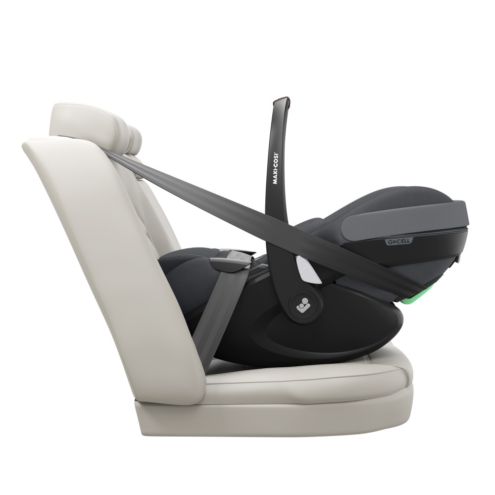 Maxi-Cosi Fame - дитяча коляска 3в1 з автокріслом Maxi-Cosi Pebble 360 Pro² (від 0 до 18 місяців / 40 - 87 см), коляска для бездоріжжя (система освітлення LED, вбудований павербанк, регульована по висоті люлька) • Twillic Graphite