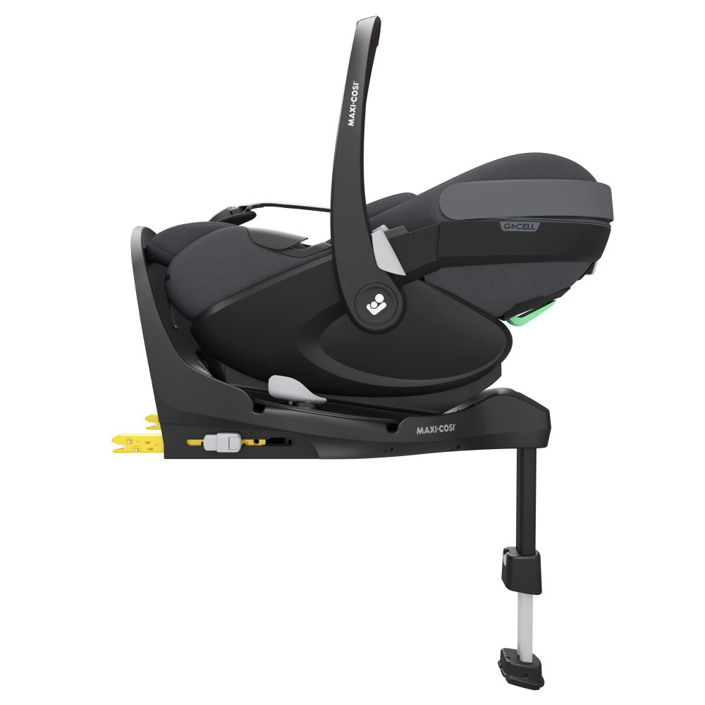 Maxi-Cosi Fame - дитяча коляска 3в1 з автокріслом Maxi-Cosi Pebble 360 Pro² (від 0 до 18 місяців / 40 - 87 см), коляска для бездоріжжя (система освітлення LED, вбудований павербанк, регульована по висоті люлька) • Twillic Graphite