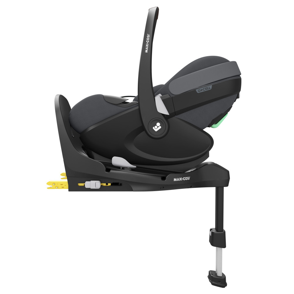 Maxi-Cosi Fame - дитяча коляска 3в1 з автокріслом Maxi-Cosi Pebble 360 Pro² (від 0 до 18 місяців / 40 - 87 см), коляска для бездоріжжя (система освітлення LED, вбудований павербанк, регульована по висоті люлька) • Twillic Graphite