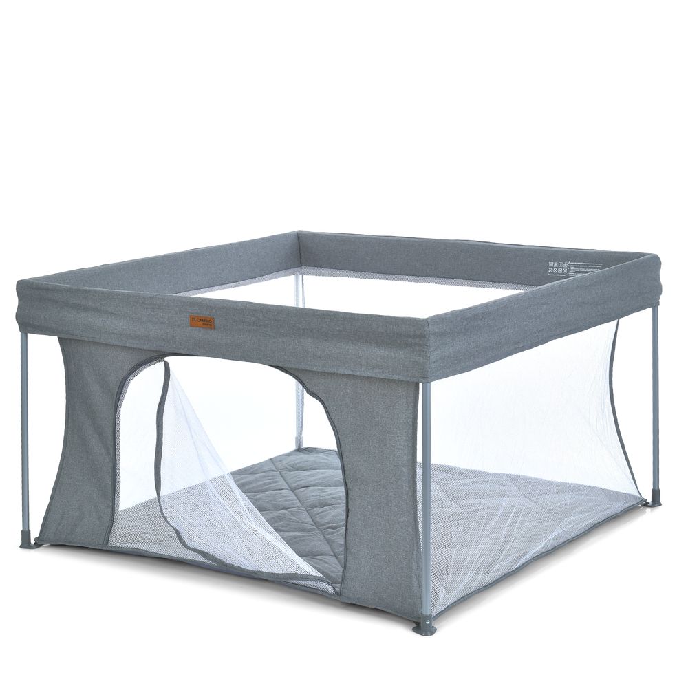 El Camino SWIFT 4 ME 1196 - детский манеж, квадратный, откидной бортик • Dark Gray