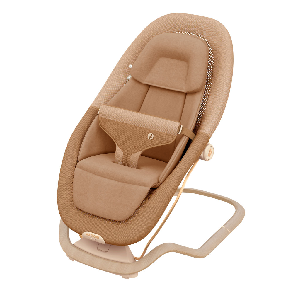 Maxi-Cosi Dove Pro - лёгкое и компактное кресло-качалка для новорождённого с игрушками • Elegance Bronze