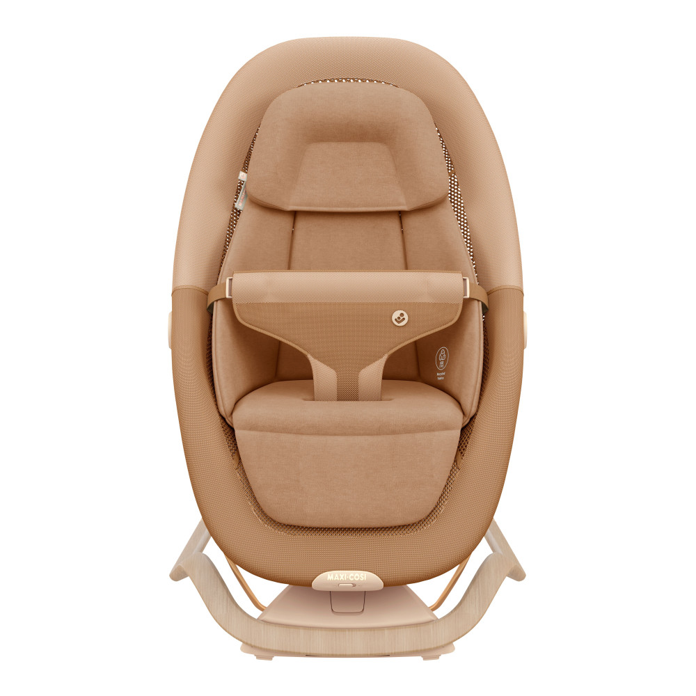 Maxi-Cosi Dove Pro - лёгкое и компактное кресло-качалка для новорождённого с игрушками • Elegance Bronze