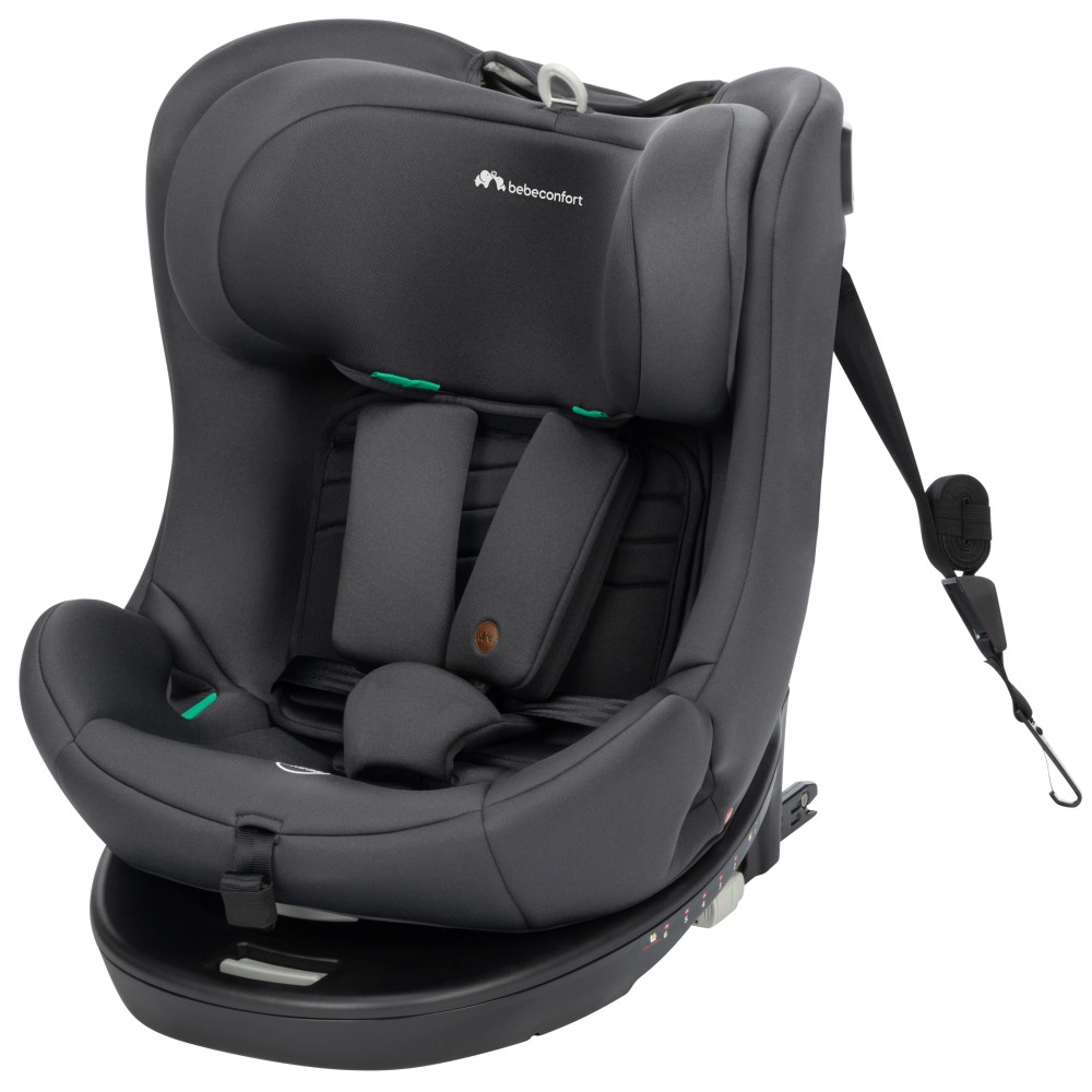Bebe Confort Athena 360 - обертове автокрісло для новонародженого (від народження до 4 років / 40 - 105 см), система кріплення ISOFIX • Mineral Graphite (8106153210)
