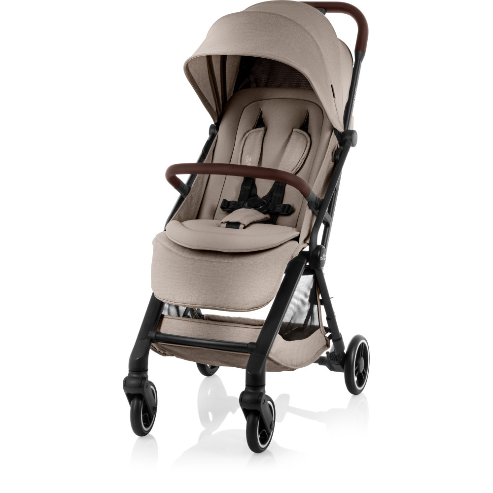 Britax Romer Flylite - всесезонна прогулянкова коляска для подорожей, легка, компактна та маневрена • Teak