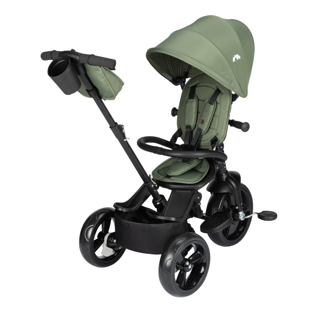 Bebe Confort Windy - дитячий триколісний велосипед, батьківська ручка, кошик • Mineral Green (1144116210)