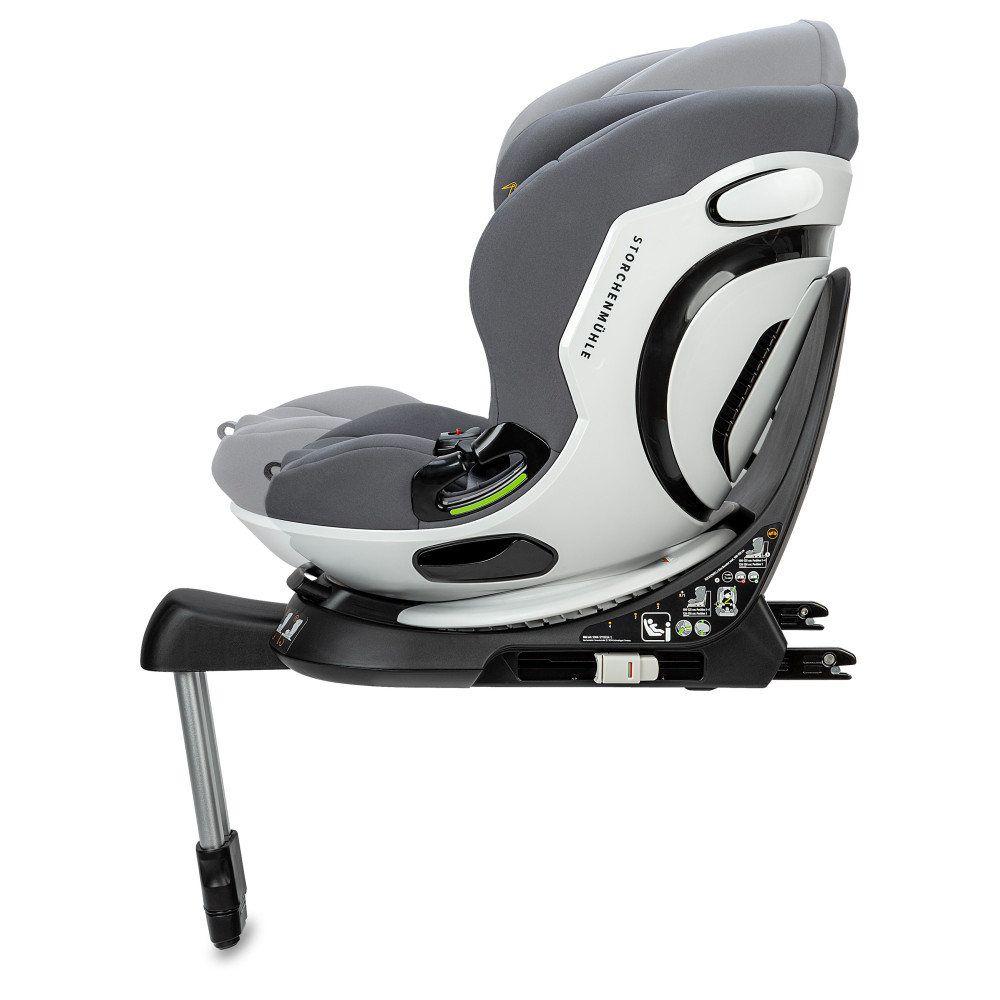 Storchenmuhle Niki kid i-Size - поворотное детское автокресло (от 15 месяцев до 12 лет / 76 - 150 см), установка с Isofix или 3-точечным ремнем безопасности (от 100 см) • Asphalt (102-265-306)
