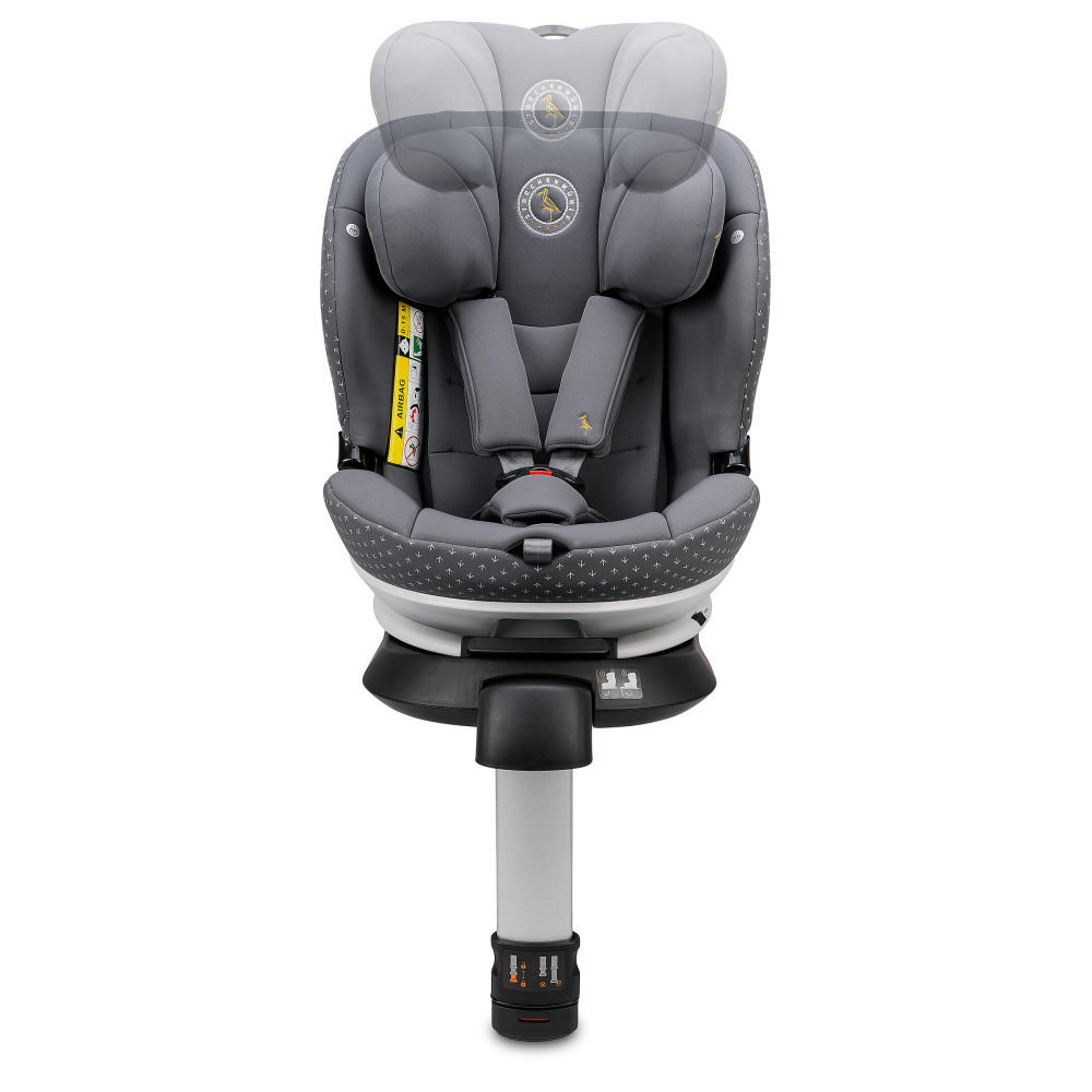 Storchenmuhle Niki complete i-Size - поворотне дитяче автокрісло для новонародженого (від народження до 12 років / 40 - 150 см), система кріплення Isofix • Asphalt (108-275-306)