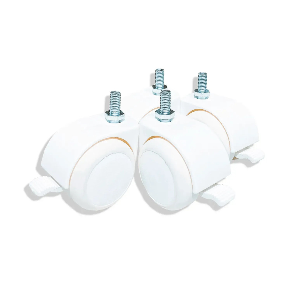 Белые прорезиненные колеса