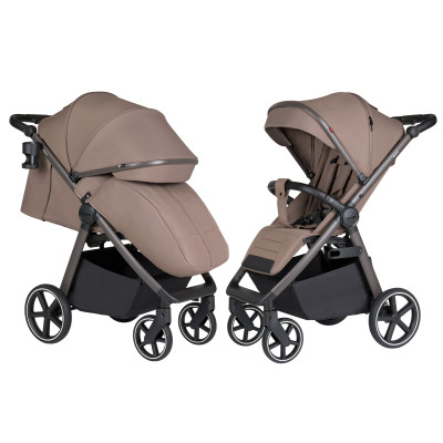 Carrello Bravo SL Deluxe CRL-5520 - прогулочная коляска с большими колесами, всесезонная, регулируемая амортизация, индивидуальная окраска рамы • Desert Beige