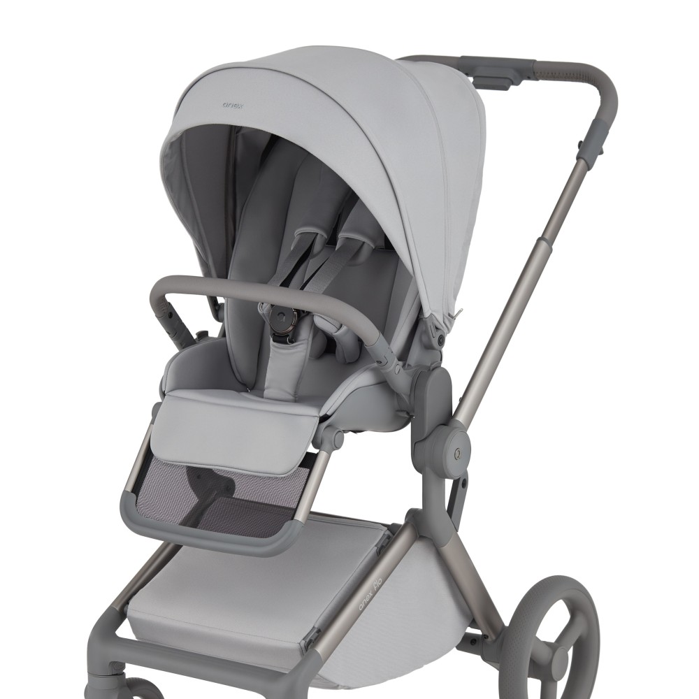 Anex Flo - легка компактна дитяча коляска 2в1 з адаптерами регулювання висоти люльки та прогулянкового сидіння (складна люлька, дихаючий матрац Sorona, телескопічна ручка) • Frossy Anex Flo - легка компактна дитяча коляска 2в1 з адаптерами регулювання висоти люльки та прогулянкового сидіння (складна люлька, дихаючий матрац Sorona, телескопічна ручка) • Frossy