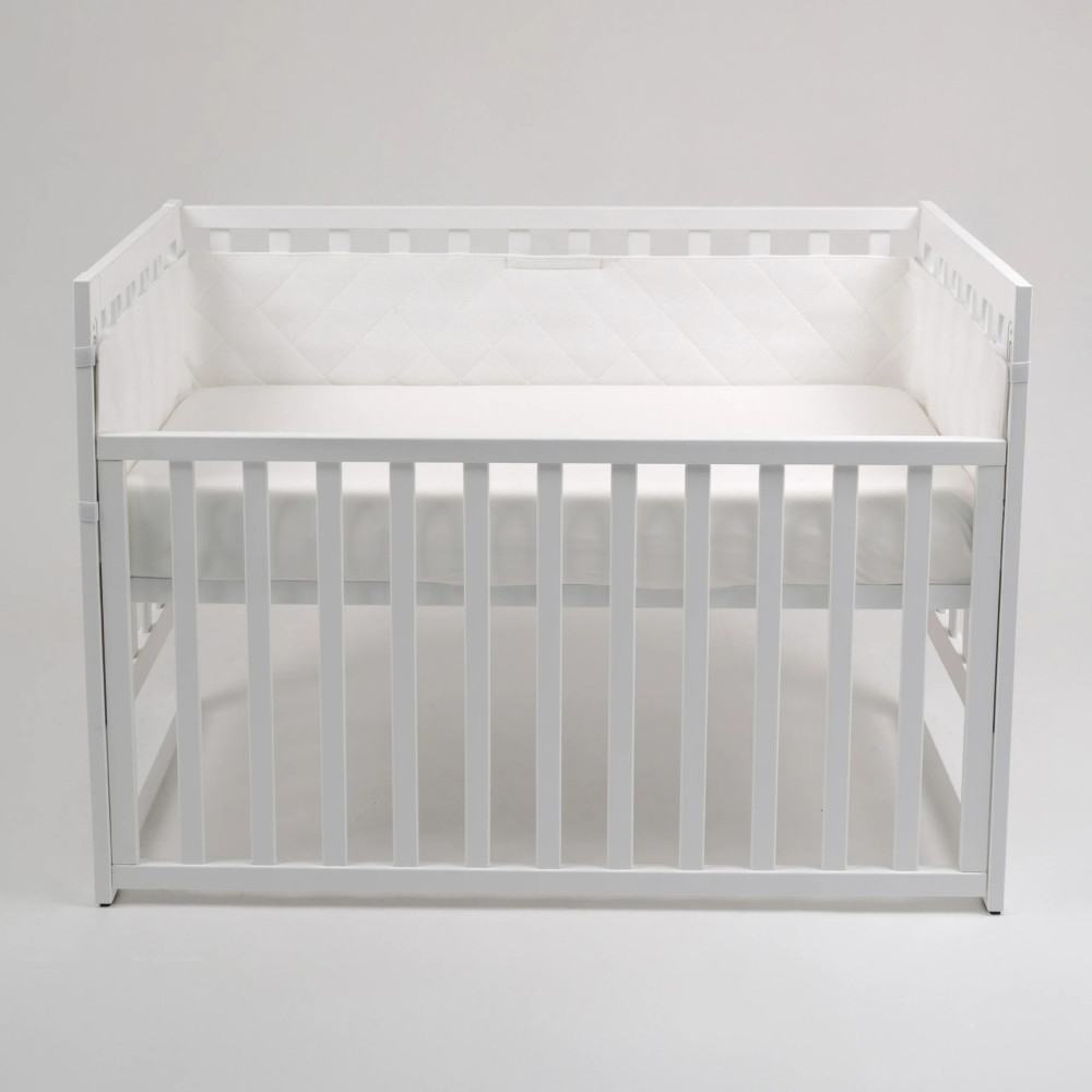 Sonto Sleepset - дышащие бортики для кроватки 120х60 см с закруглёнными краями, безопасные материалы • Молочный Sonto Sleepset - дышащие бортики для кроватки 120х60 см с закруглёнными краями, безопасные материалы • Молочный