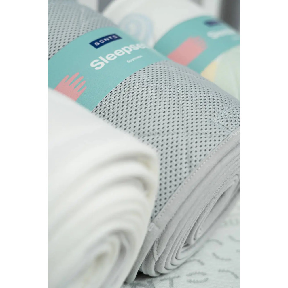 Sonto Sleepset - дышащие бортики для кроватки 120х60 см с закруглёнными краями, безопасные материалы • Серый