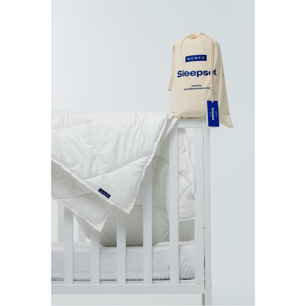 Sonto Sleepset - дитяча ковдра з кнопками на кутках 90х115 см • White