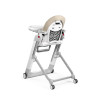Peg Perego Siesta Follow Me - стілець для годування, шезлонг для новонароджених (регулювання по висоті, нахил спинки), чохол з екошкіри, 4 колеса, компактне складання • Astral
