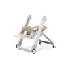 Peg Perego Siesta Follow Me - стілець для годування, шезлонг для новонароджених (регулювання по висоті, нахил спинки), чохол з екошкіри, 4 колеса, компактне складання • Astral