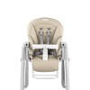 Peg Perego Tatamia Follow Me - стільчик для годування, шезлонг для новонароджених, крісло-гойдалка (регулювання по висоті, нахил спинки, регулювання підніжки), чохол з екошкіри • Astral (бежевий)