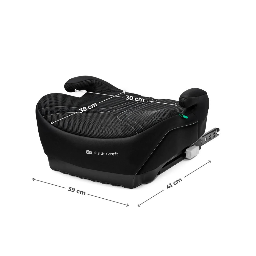 Kinderkraft i-Boost 2 Pro - автокресло-бустер для детей (от 6 до 12 лет / 125 - 150 см) • Black (KCIBOO02BLKPR00)