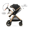 Kinderkraft Esme Pro - універсальна коляска 3 в 1 для подорожей, великі колеса, автокрісло Mink Pro 2 i-Size • Pure Black (KSESME00BLK300N)