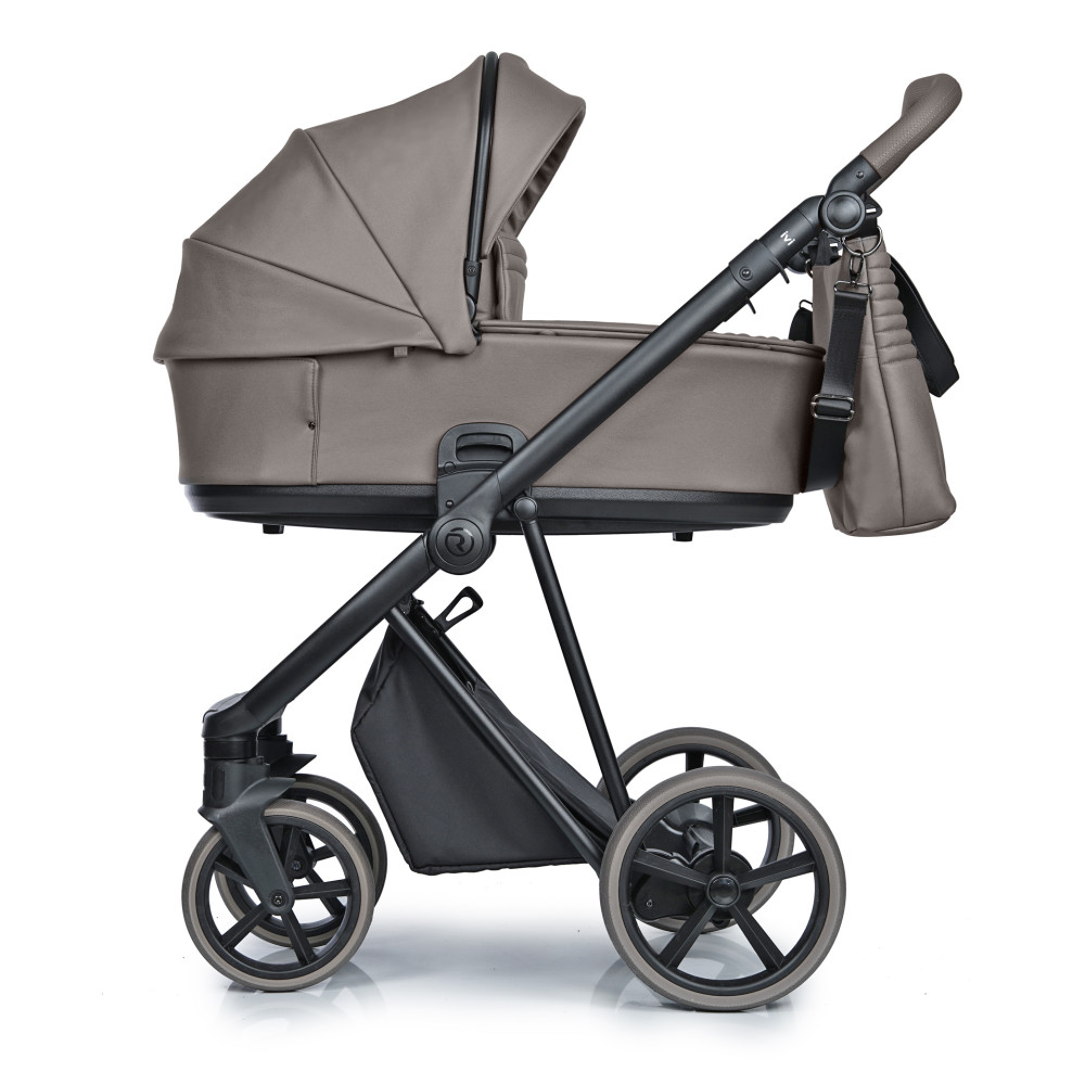 Roan Ivi 2.0 - детская коляска 2в1, премиум Alcantara Vintage Collection, матрас Air Zone 3D, мягкая амортизация, солнцезащитный козырек в комплекте • Raisin Rum Alcantara (R-IEVC-RR)