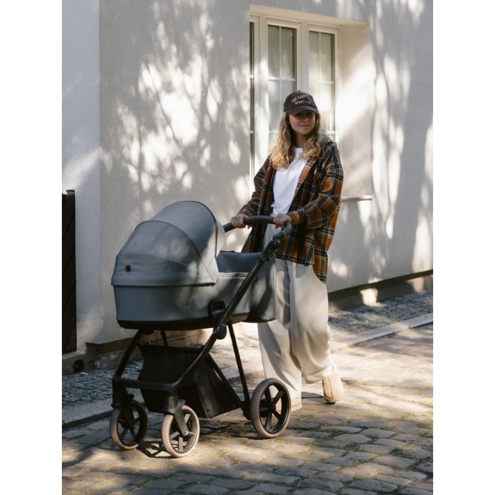 Roan Ivi 2.0 - дитяча коляска 2в1, візок преміум Vintage Collection, матрац Air Zone 3D, м'яка амортизація, сонцезахисний козирок у комплекті • Blue Tea Vintage (R-IVC-BT)