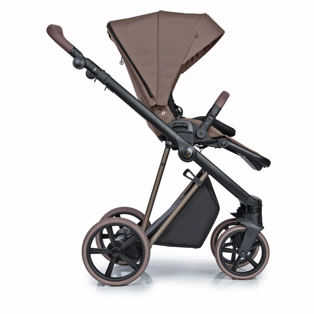 Roan Ivi 2.0 - дитяча коляска 2в1, візок преміум Vintage Collection, матрац Air Zone 3D, м'яка амортизація, сонцезахисний козирок у комплекті • Mocha Mousse Vintage (R-IVC-MM)