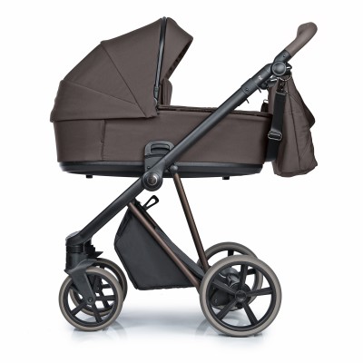 Roan Ivi 2.0 - детская коляска 2в1, премиум Vintage Collection, матрас Air Zone 3D, мягкая амортизация, солнцезащитный козырек в комплекте • Turkish Coffee Brown Vintage (R-IVC-TCBR)
