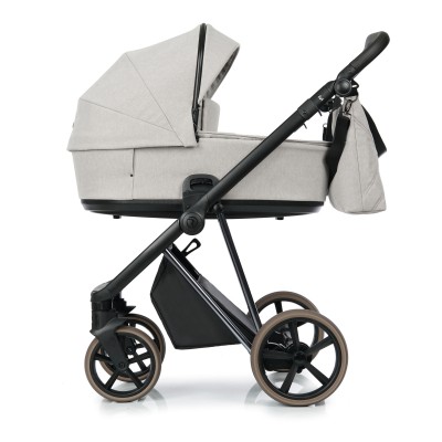 Roan Ivi 2.0 - детская коляска 2в1, премиум Vintage Collection, матрас Air Zone 3D, мягкая амортизация, солнцезащитный козырек в комплекте • Iced Coffee Vintage (R-IVC-IC)