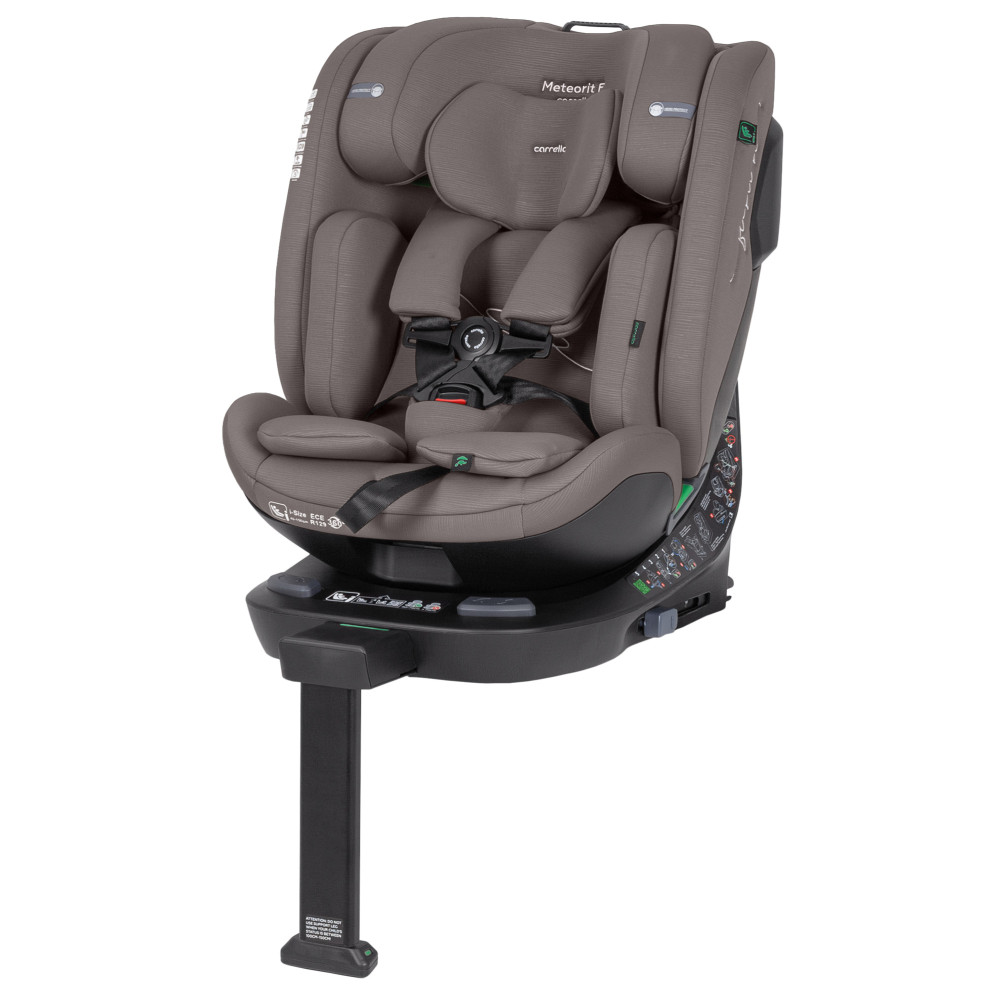 Carrello Meteorit F CRL-15101 - детское автокресло i-Size (0 – 12 лет / 40 – 150 см) с функцией поворота 360 по ходу и против направления движения, боковая защита, крепление Isofix • Sandstone Beige