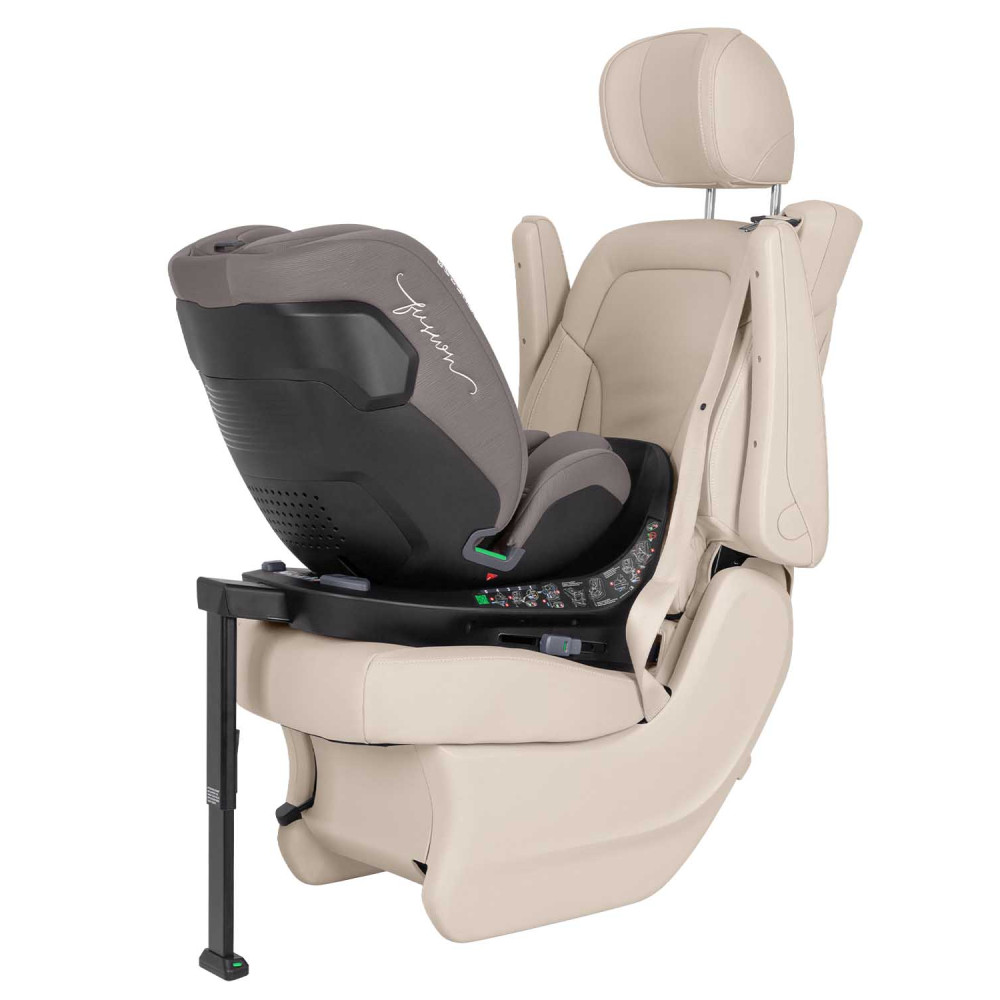 Carrello Meteorit F CRL-15101 - детское автокресло i-Size (0 – 12 лет / 40 – 150 см) с функцией поворота 360 по ходу и против направления движения, боковая защита, крепление Isofix • Sandstone Beige