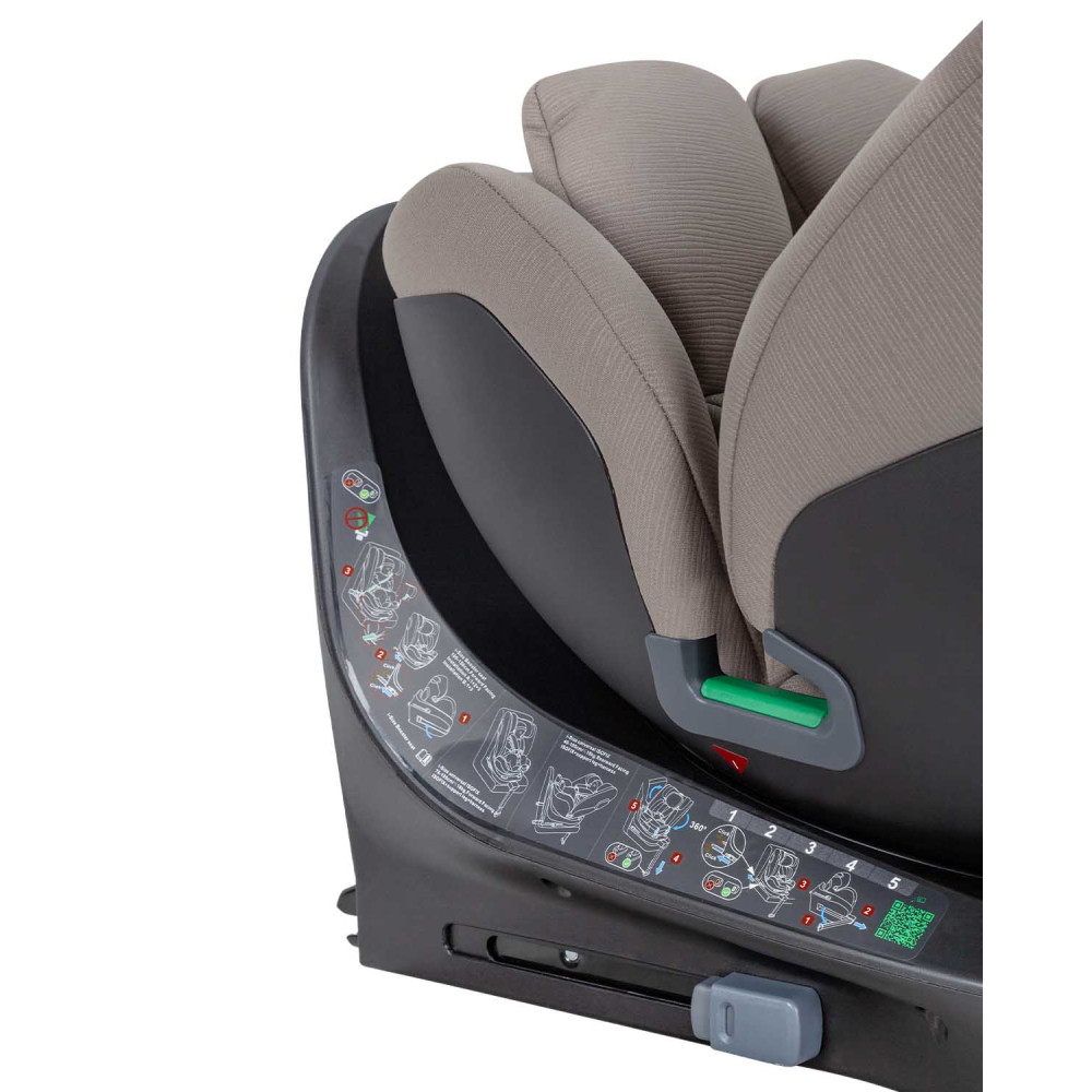 Carrello Meteorit F CRL-15101 - детское автокресло i-Size (0 – 12 лет / 40 – 150 см) с функцией поворота 360 по ходу и против направления движения, боковая защита, крепление Isofix • Sandstone Beige
