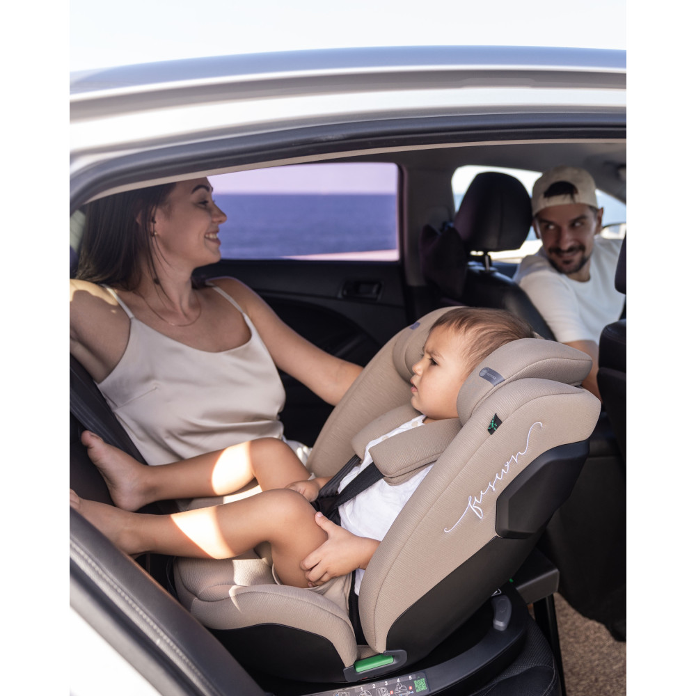 Carrello Meteorit F CRL-15101 - детское автокресло i-Size (0 – 12 лет / 40 – 150 см) с функцией поворота 360 по ходу и против направления движения, боковая защита, крепление Isofix • Midnight Black