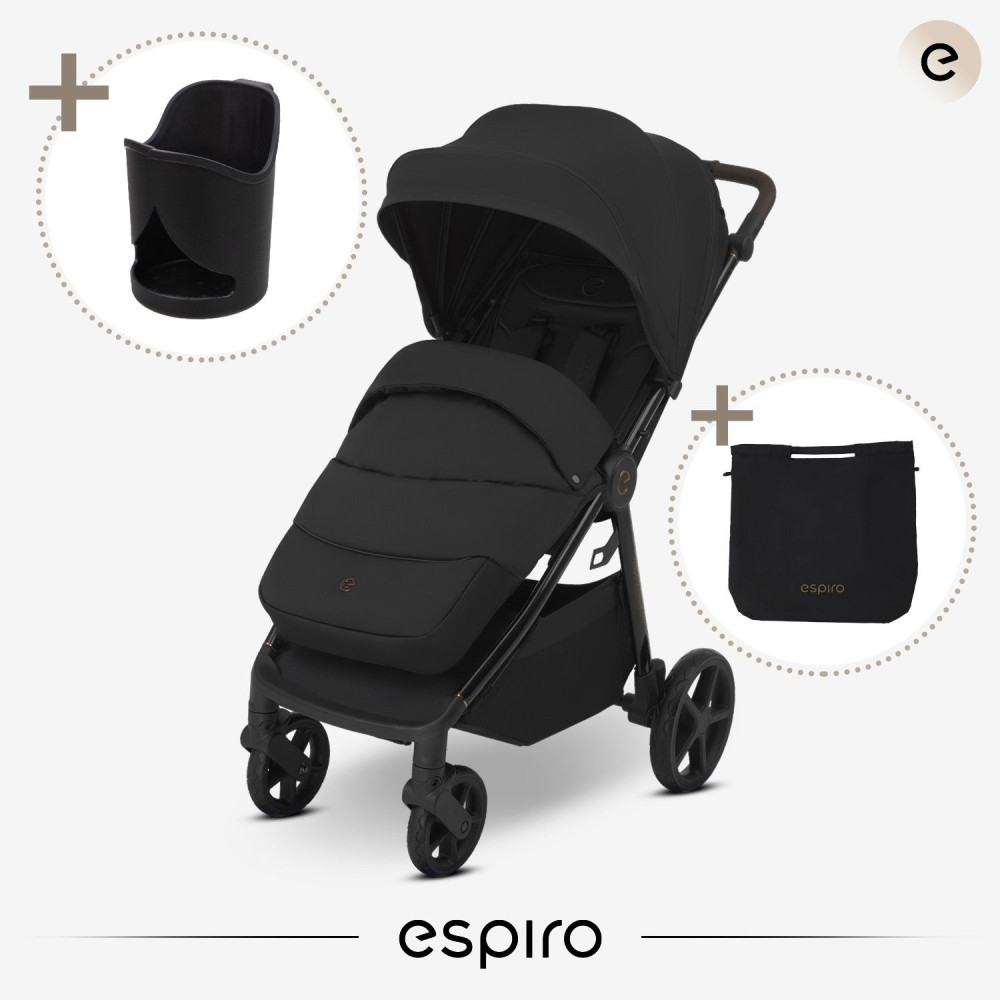 Espiro Wave Pro - прогулочная коляска, всесезонная коляска • Pink Melody Espiro Wave Pro - прогулочная коляска, всесезонная коляска • Pink Melody