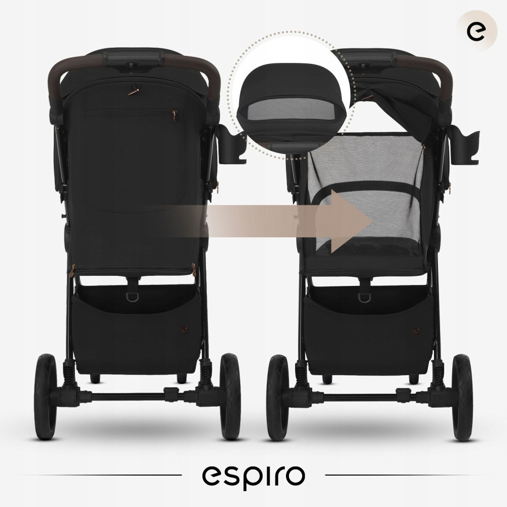 Espiro Wave Pro - прогулочная коляска, всесезонная коляска • Pink Melody Espiro Wave Pro - прогулочная коляска, всесезонная коляска • Pink Melody