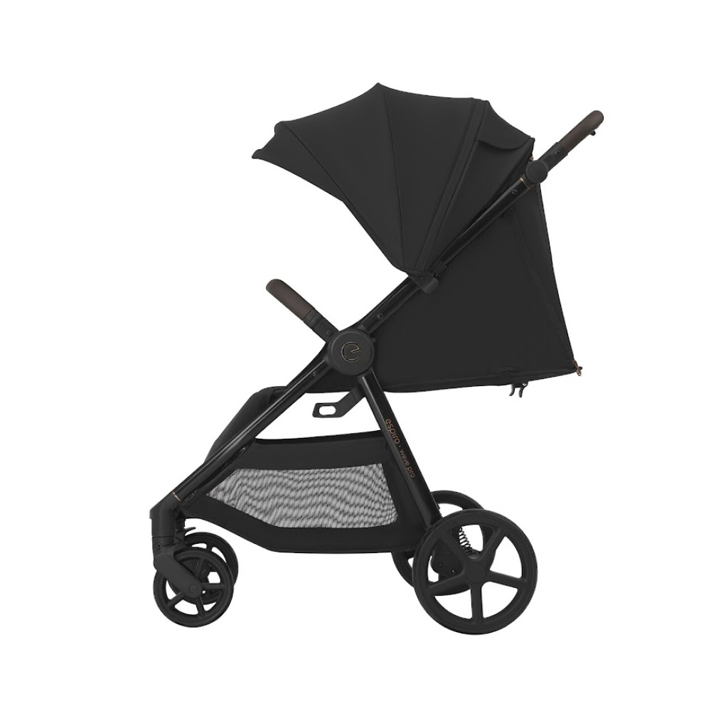 Espiro Wave Pro 2025 - прогулянкова коляска, всесезонний візок з великими колесами • Classic Black Espiro Wave Pro 2025 - прогулянкова коляска, всесезонний візок з великими колесами • Classic Black
