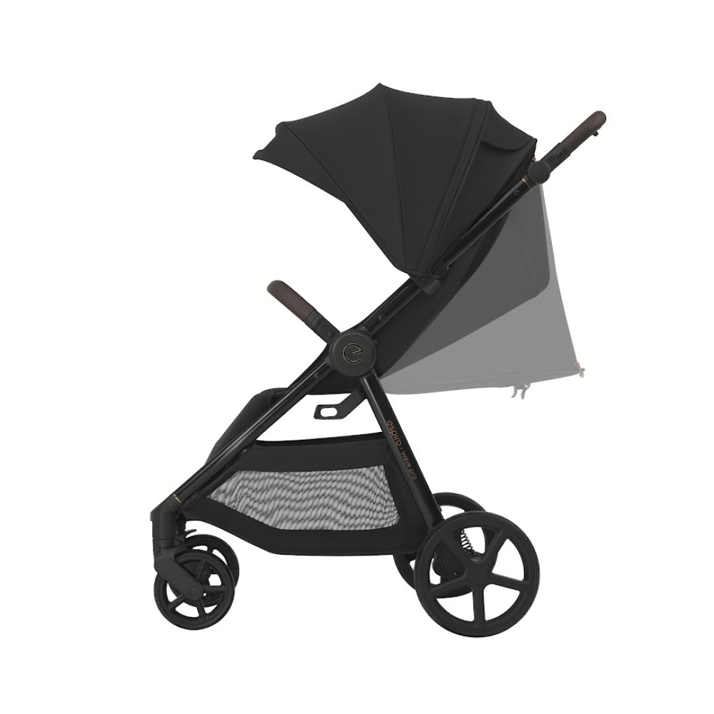 Espiro Wave Pro 2025 - прогулянкова коляска, всесезонний візок з великими колесами • Classic Black Espiro Wave Pro 2025 - прогулянкова коляска, всесезонний візок з великими колесами • Classic Black