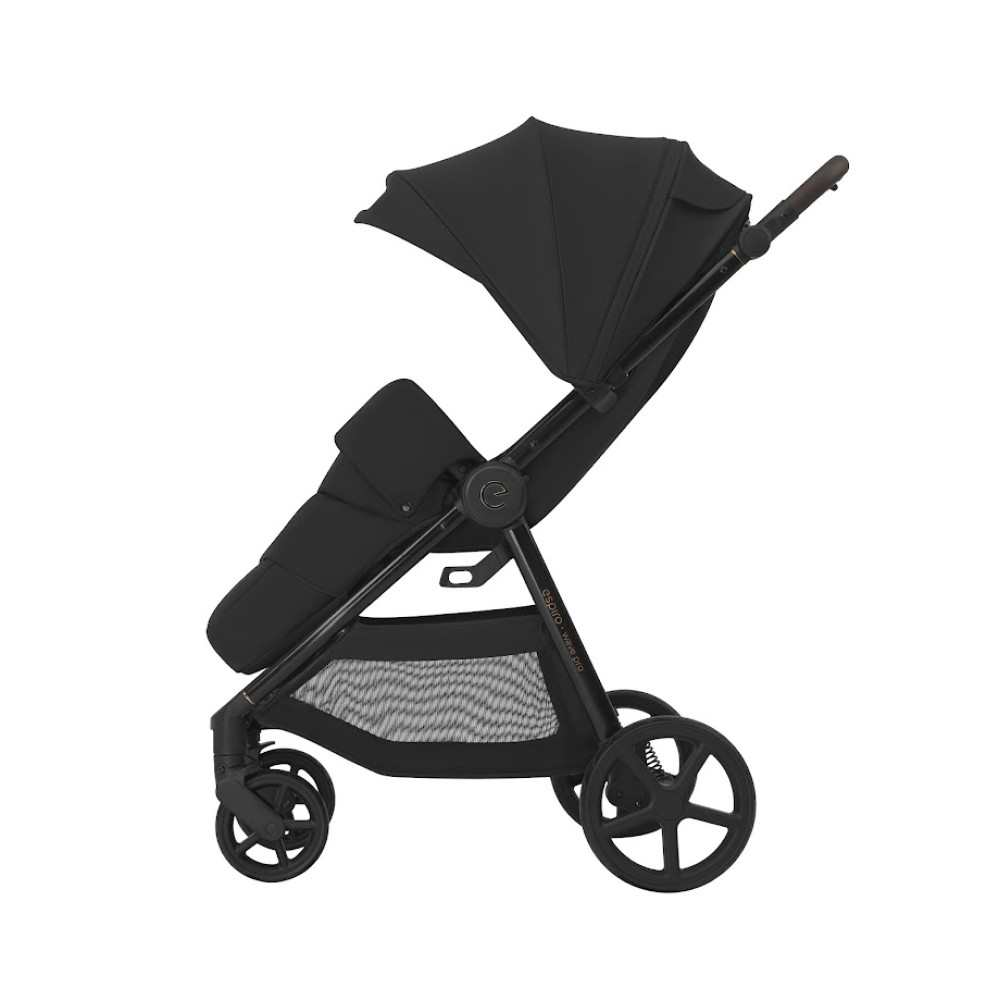 Espiro Wave Pro 2025 - прогулянкова коляска, всесезонний візок з великими колесами • Beige Harmony